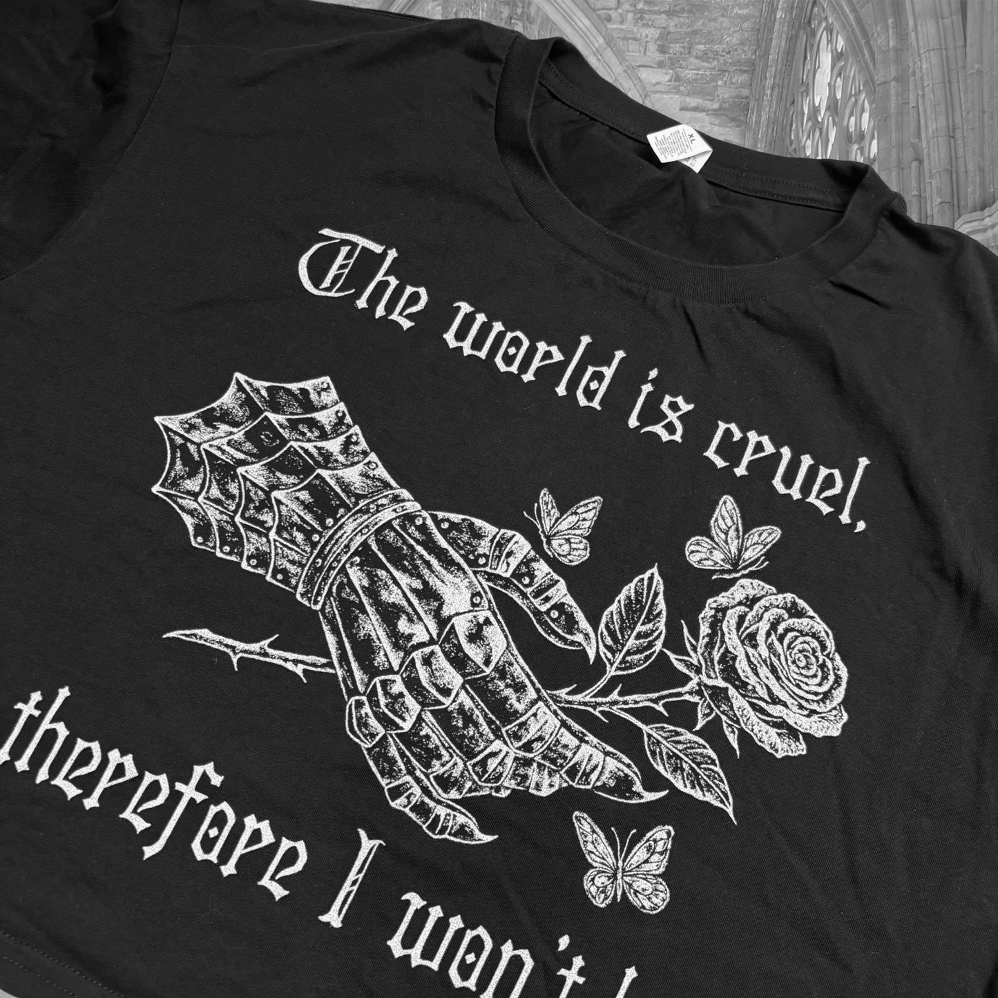 Oopsie Cruel World Crop Tee