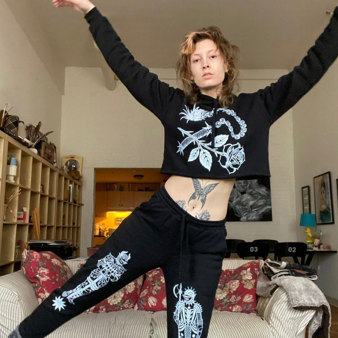 Doom&Swoon Cropped Hoodie - While Odin Sleeps