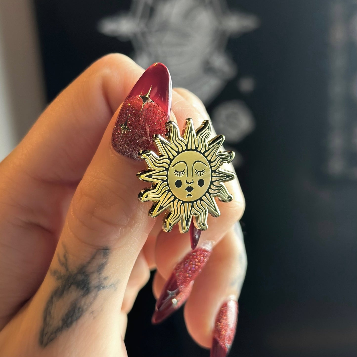 Sun Enamel Pin