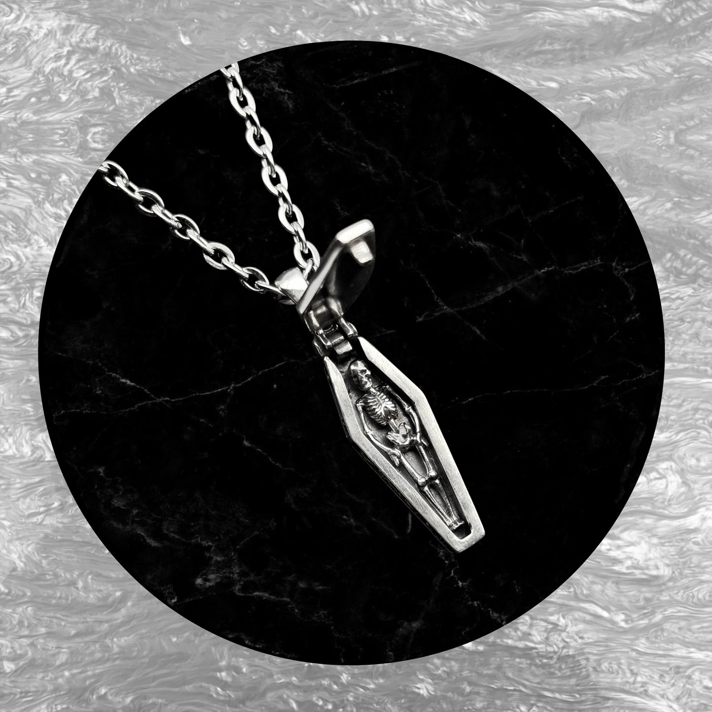 Coffin (+ skeleton) Necklace