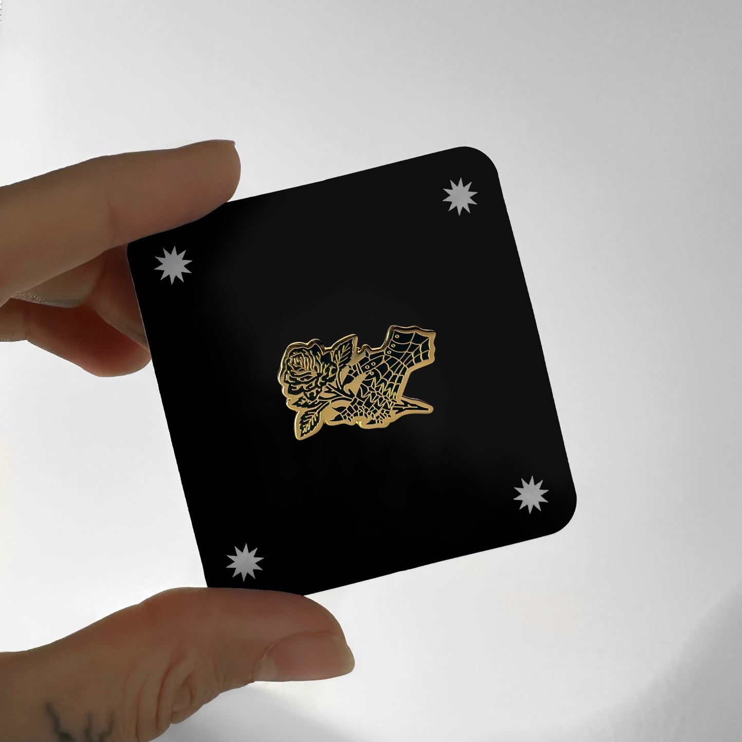 Gauntlet Rose Enamel Pin