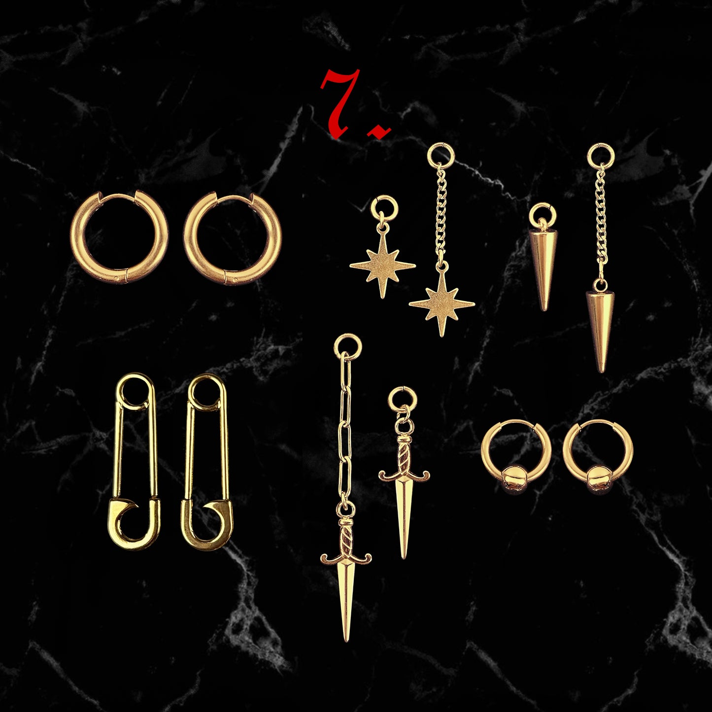 Build-Your-Own Hoops (Gold Plated) - Misc Earrings - While Odin Sleeps