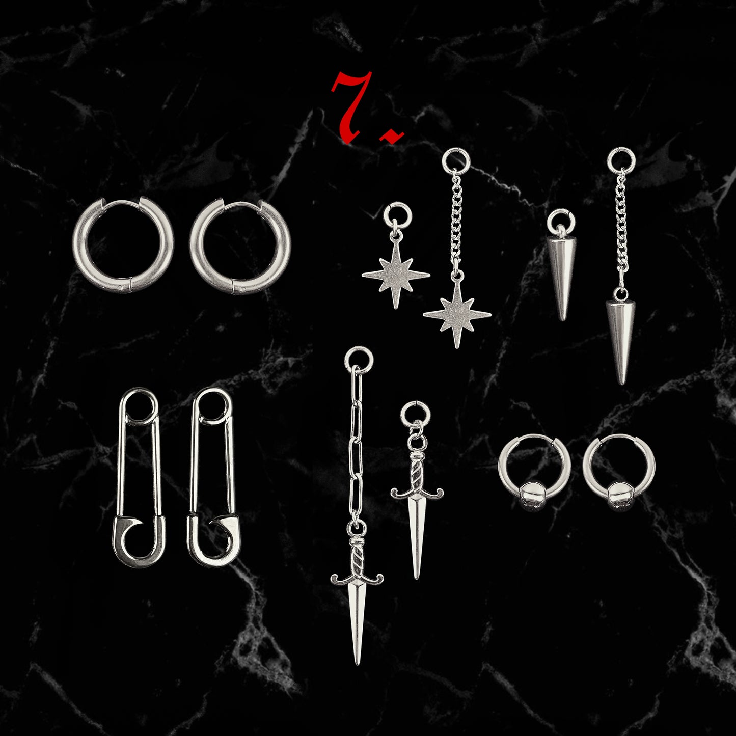 Build-Your-Own Hoops (Steel) - Misc Earrings - While Odin Sleeps