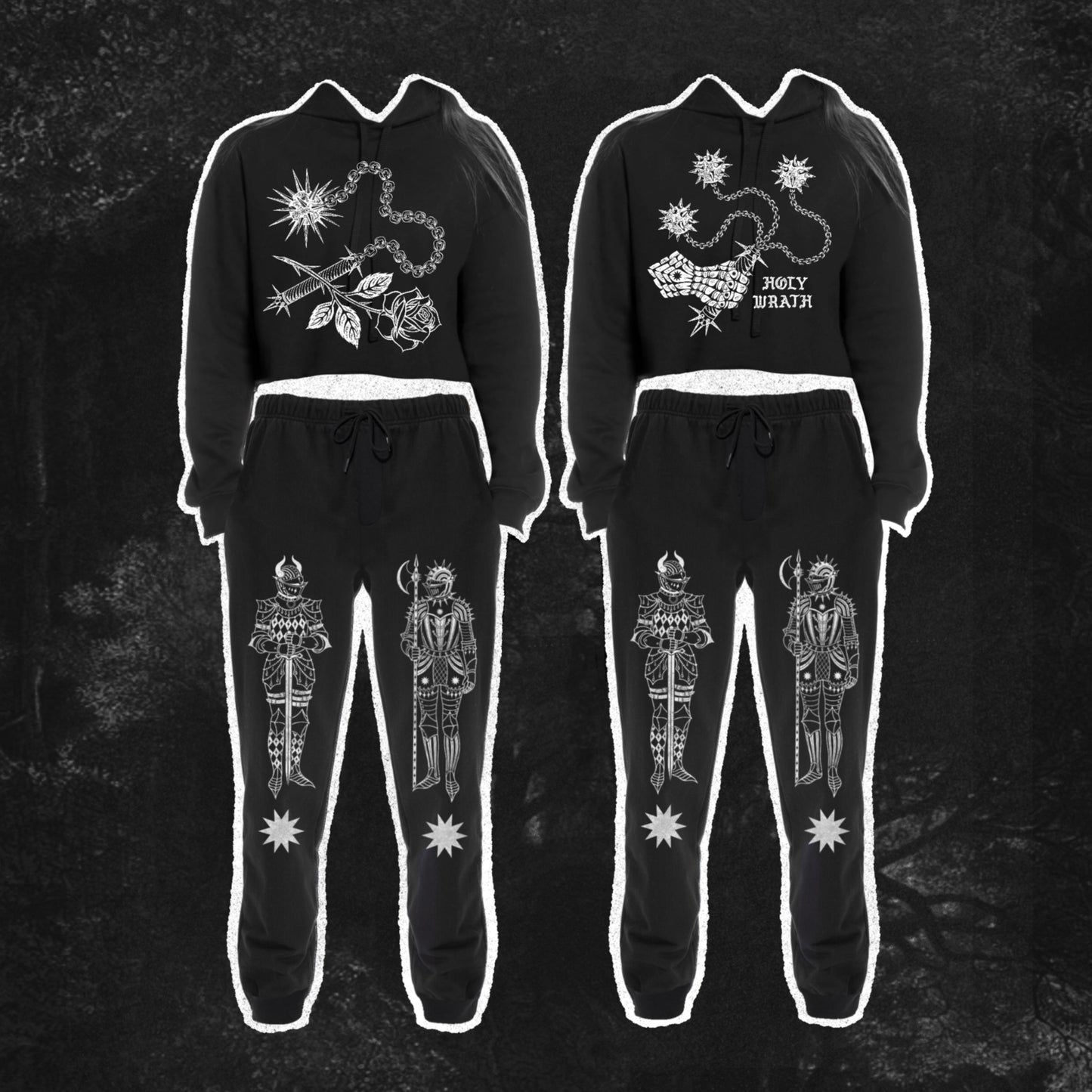 Holy Wrath Cropped Hoodie - While Odin Sleeps