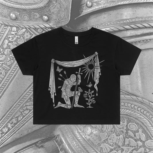 Kneeling Knight Crop Tee