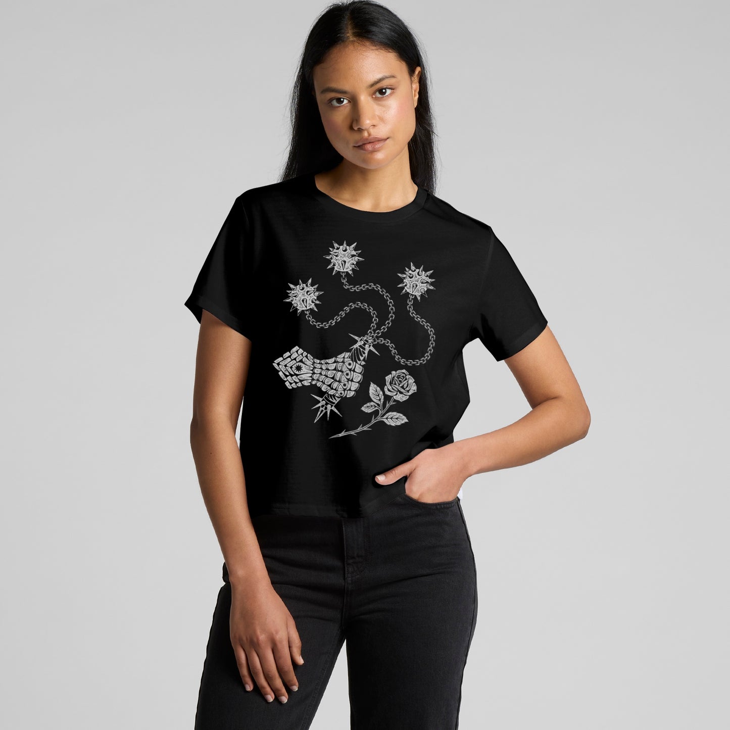Holy Rose Mid Length Tee
