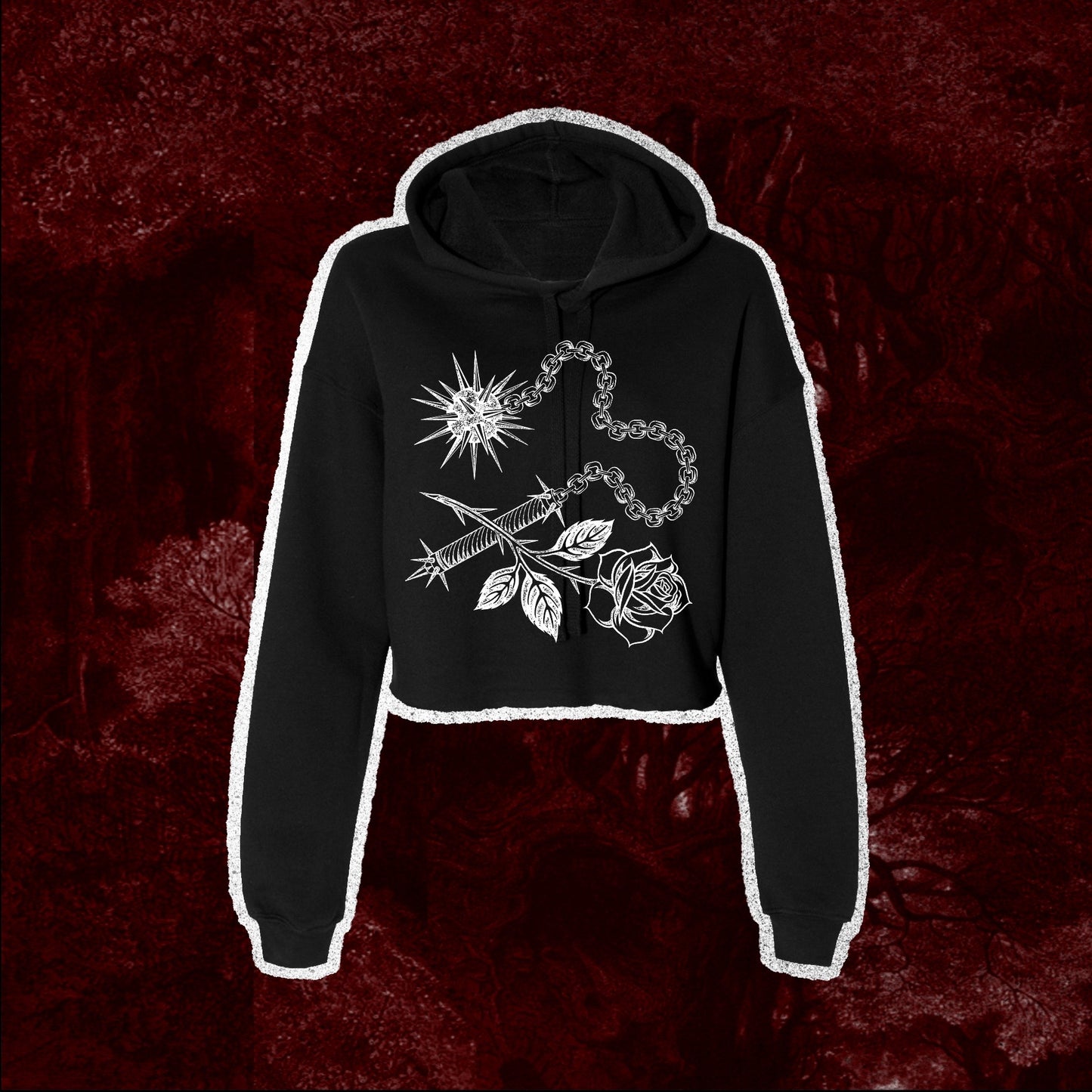 Doom&Swoon Cropped Hoodie - While Odin Sleeps
