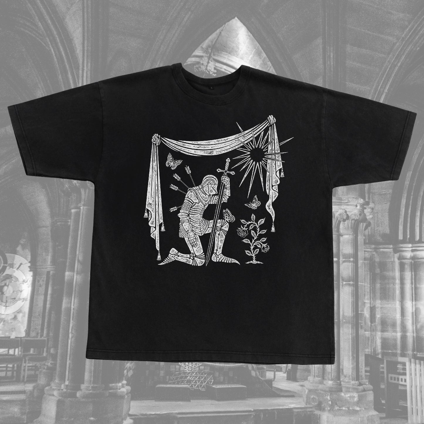 Kneeling Knight Oversized Tee