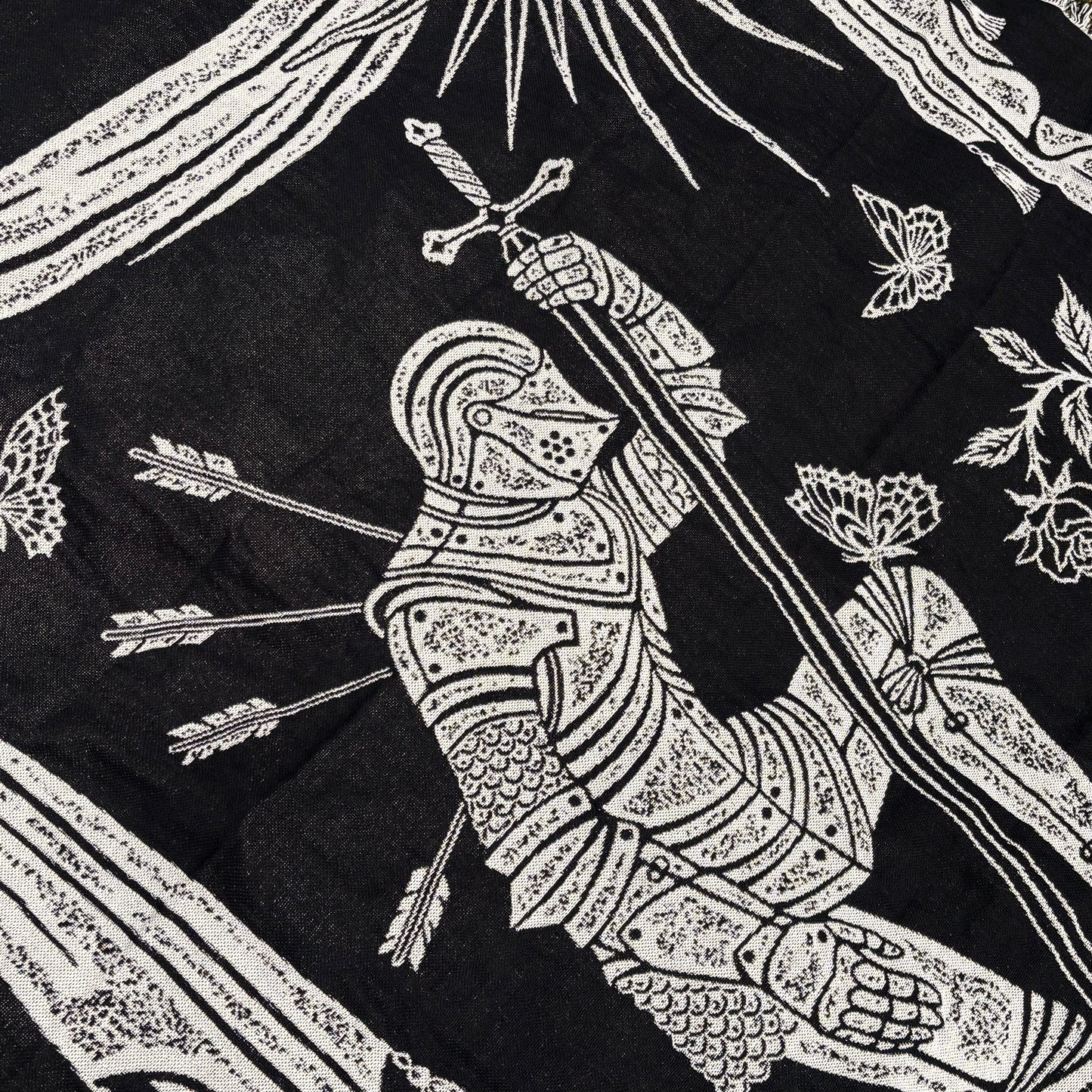 Kneeling Knight Woven Blanket *Preorder