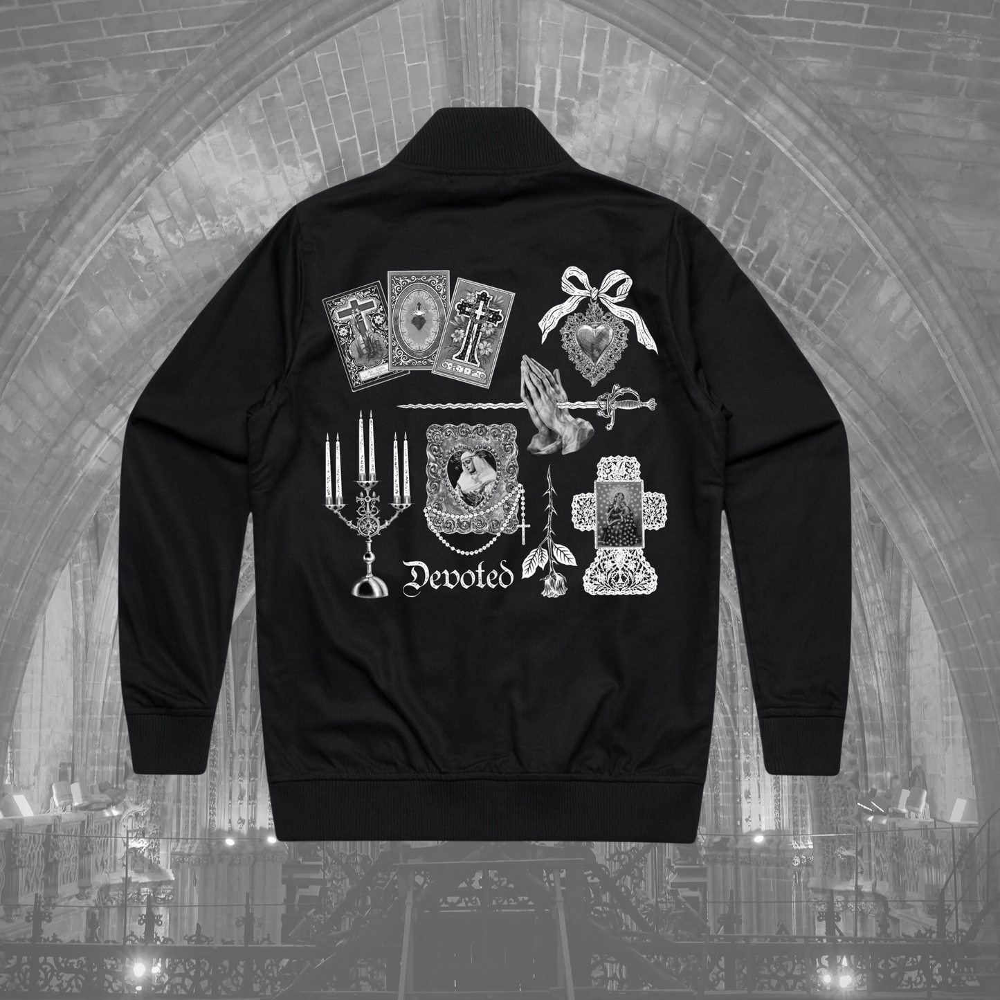 Black Devoted Bomber Jacket