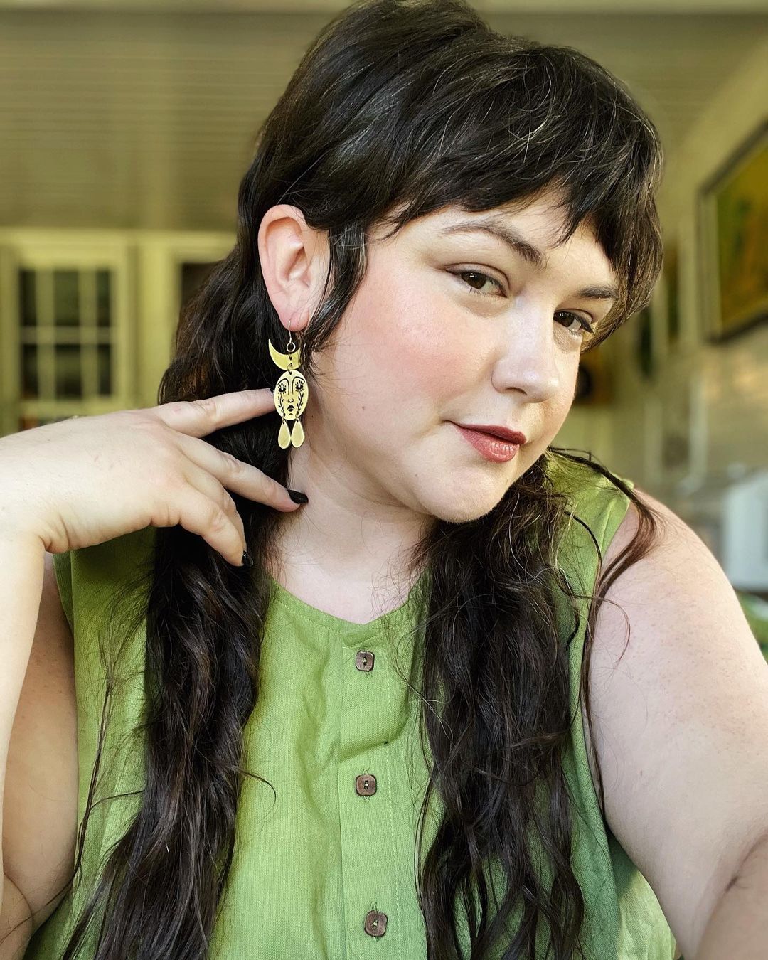 Horned Mother Moon Earrings - Earrings (2D) - While Odin Sleeps