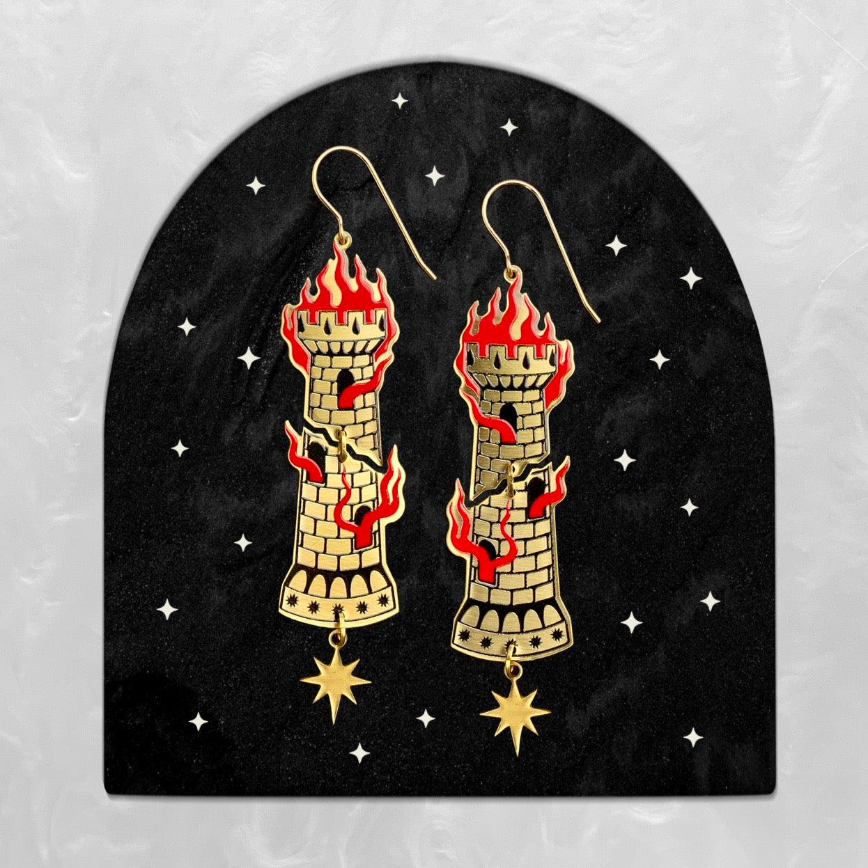 Castellum - Earrings (2D) - While Odin Sleeps