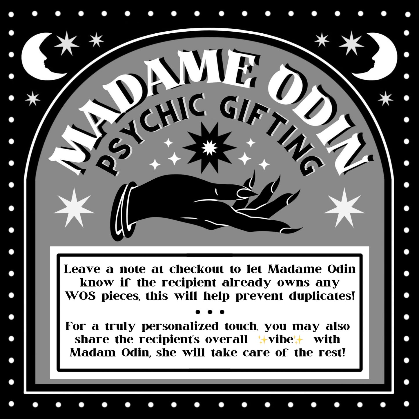 Madame Odin's Psychic Gifting Service