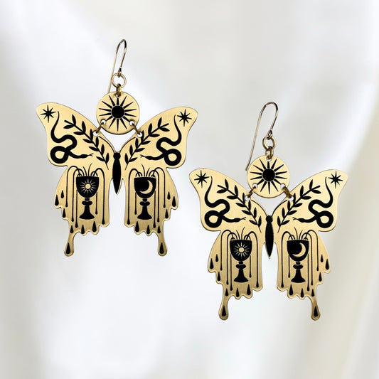 Mariposa - Earrings (2D) - While Odin Sleeps