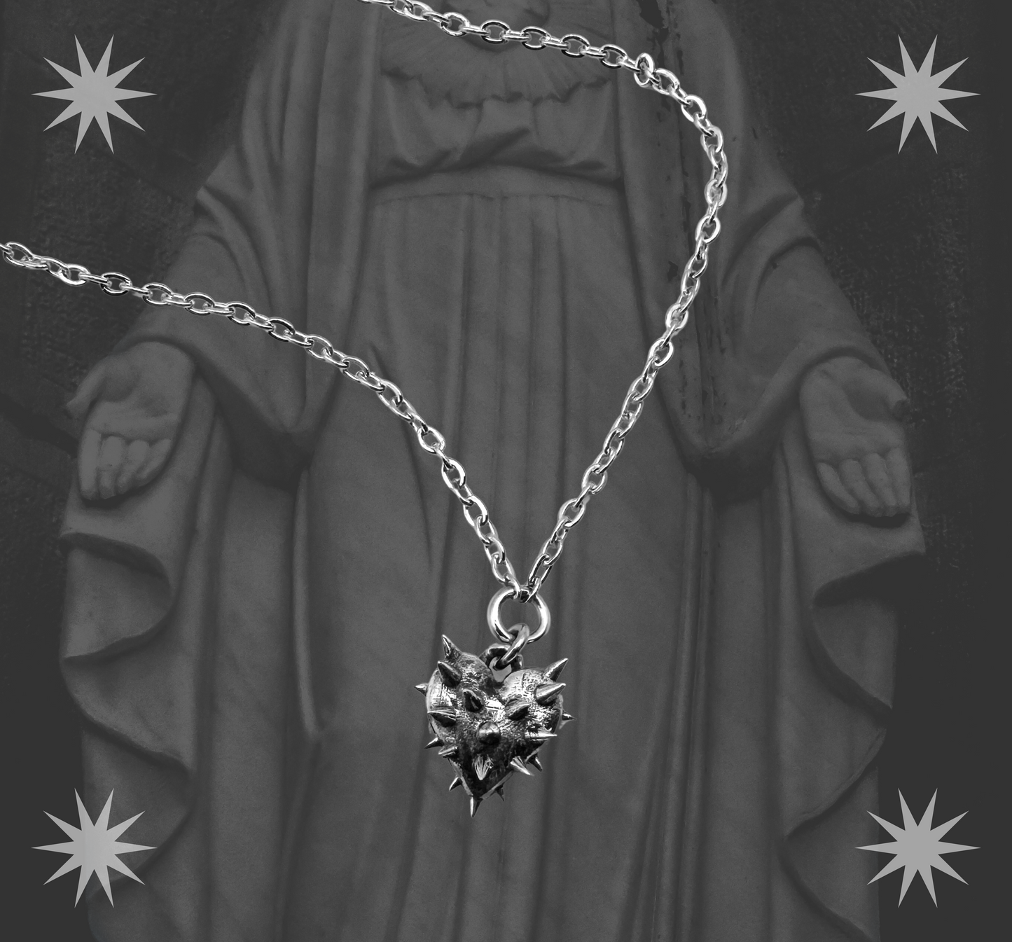 Spikey Heart Necklace
