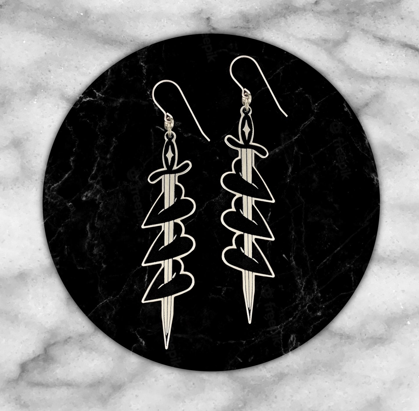 Tria Corda - Earrings (2D) - While Odin Sleeps