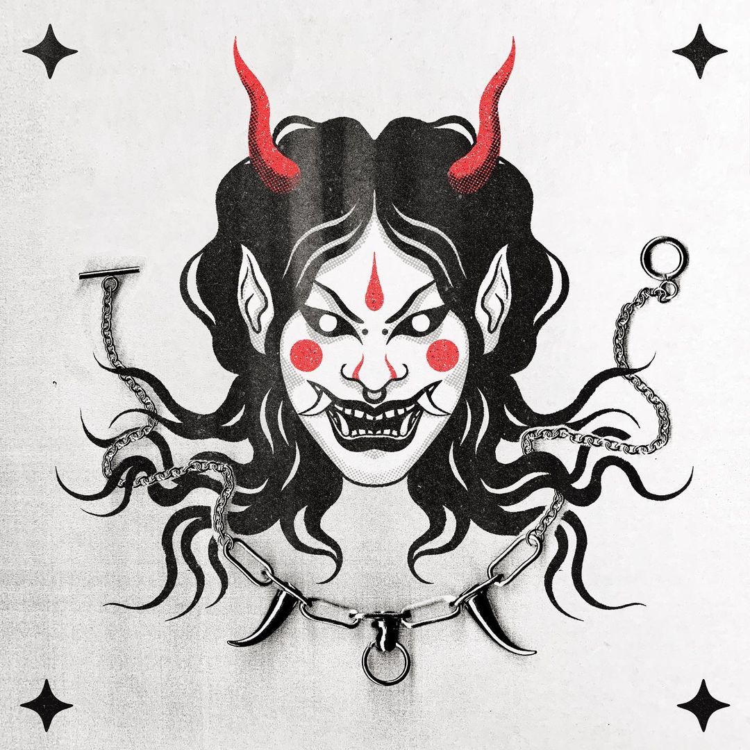 Hannya Necklace - Necklaces - While Odin Sleeps