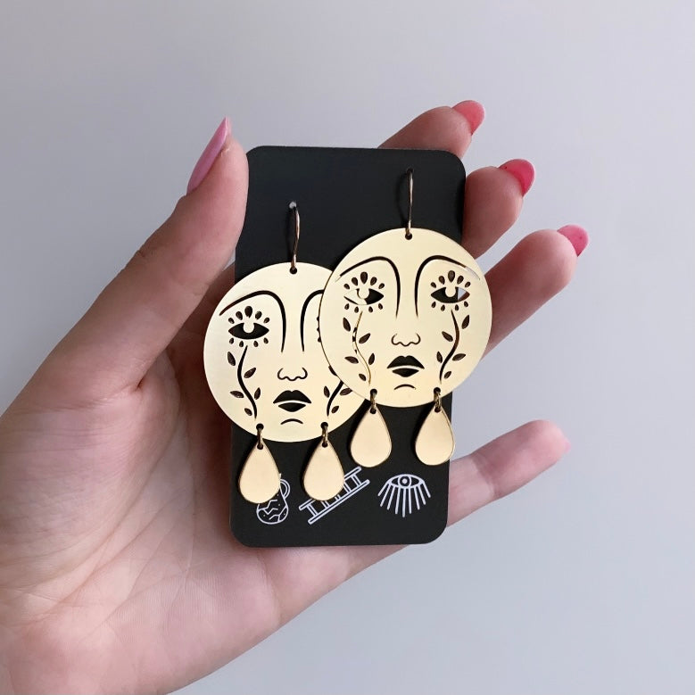Mother Moon Earrings - Earrings (2D) - While Odin Sleeps