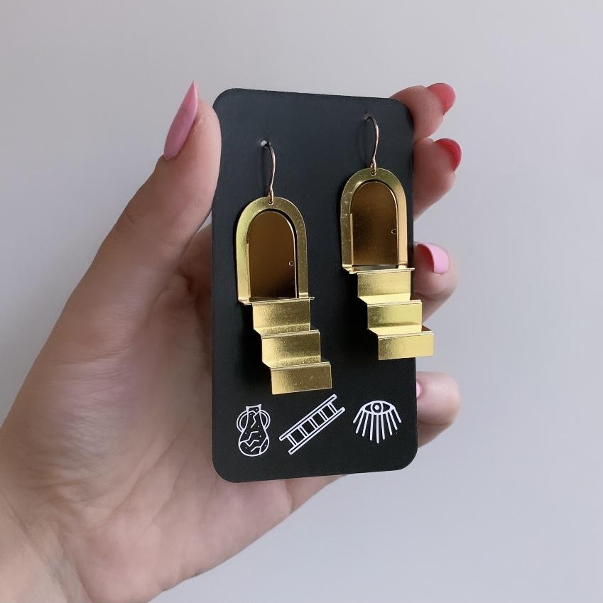 Stairways - Earrings (2D) - While Odin Sleeps