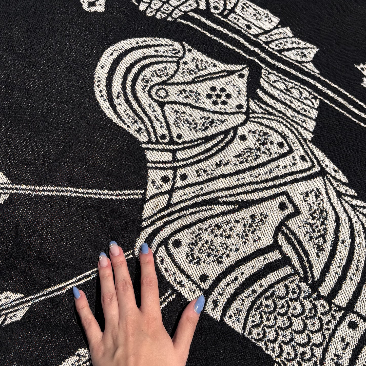 Kneeling Knight Woven Blanket *Preorder
