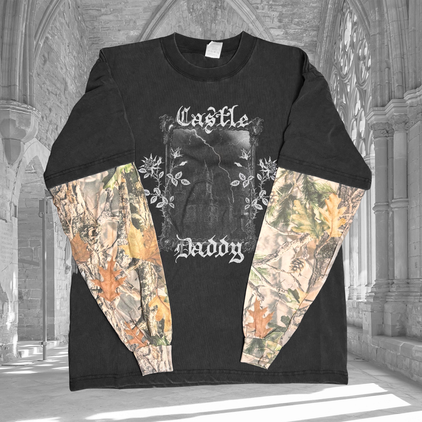 Oopsie Camo Castle Daddy Oversized Long Sleeve