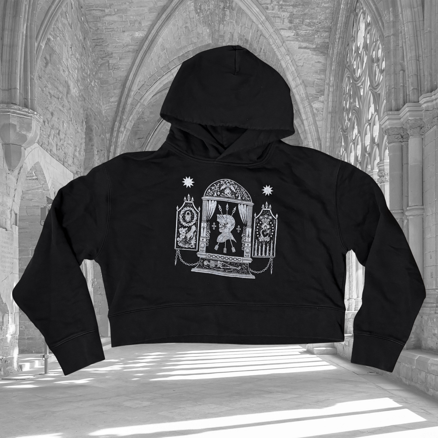 Oopsie Mausoleum Crop Hoodie