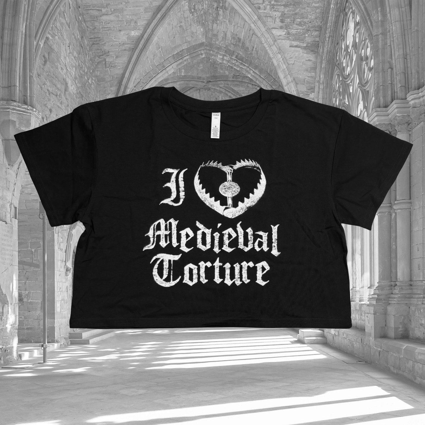 Oopsie I 🖤 Medieval Torture Crop Tee