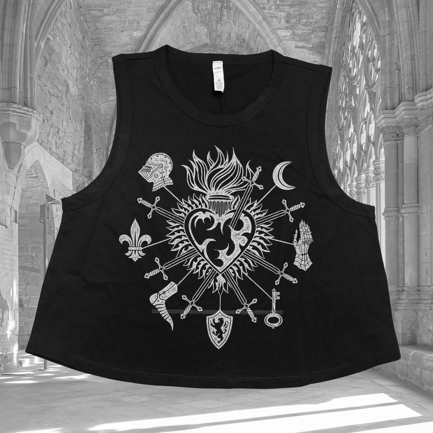 Oopsie Knight's Sacred Heart - Martina Crop Tank