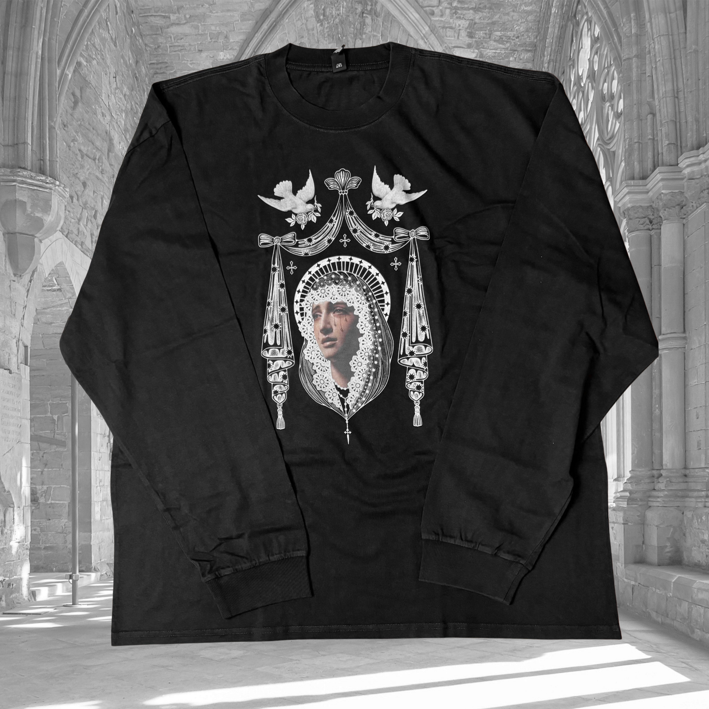 Oopsie Mother Mary - ASColour Oversized Long Sleeve