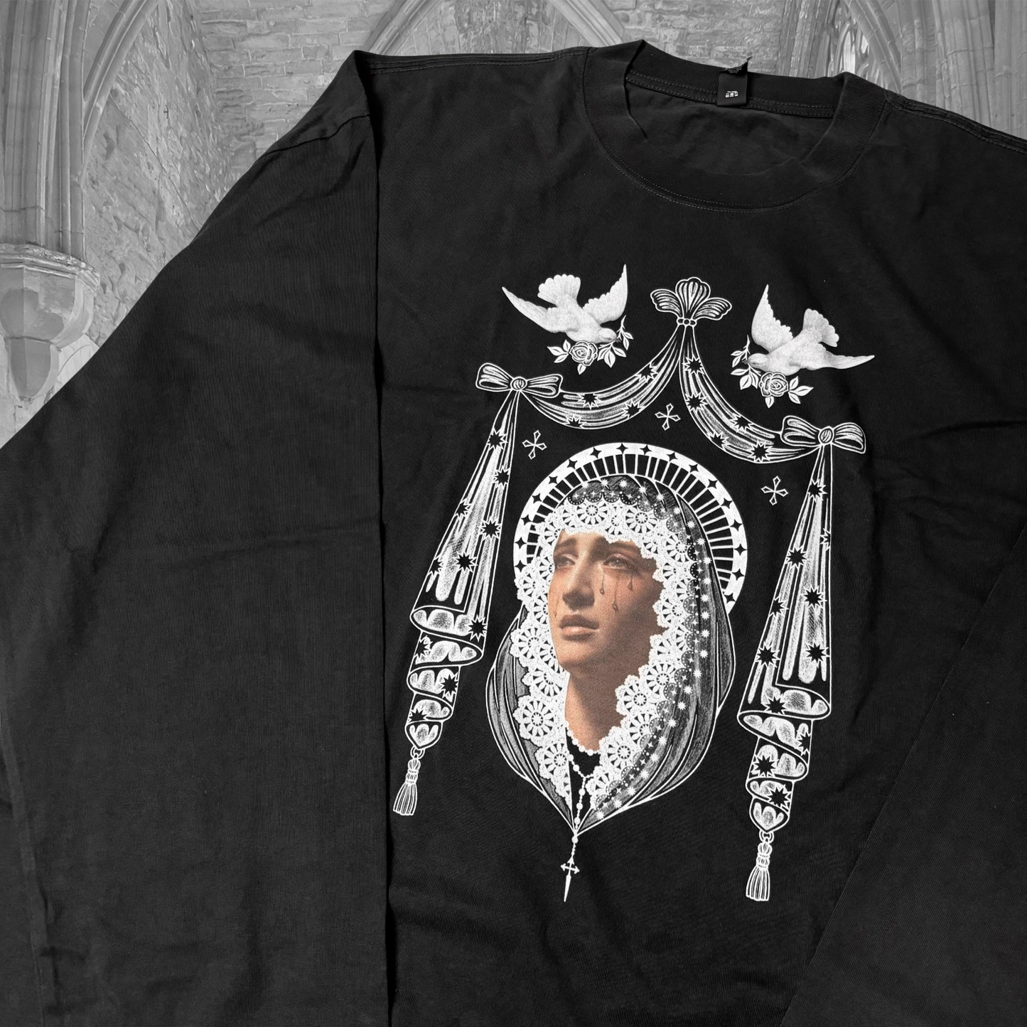 Oopsie Mother Mary - ASColour Oversized Long Sleeve