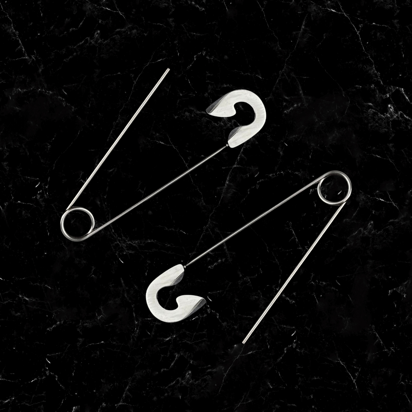 Pendientes de imperdible de plata de ley 