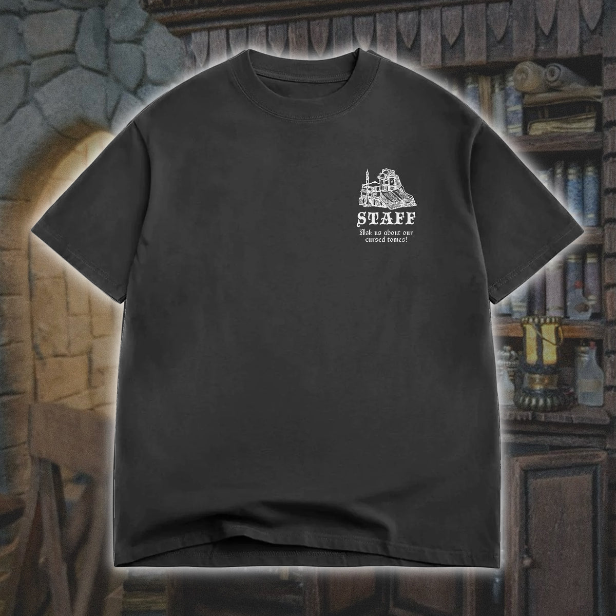 Merlin's Book Emporium STAFF Oversized Tee