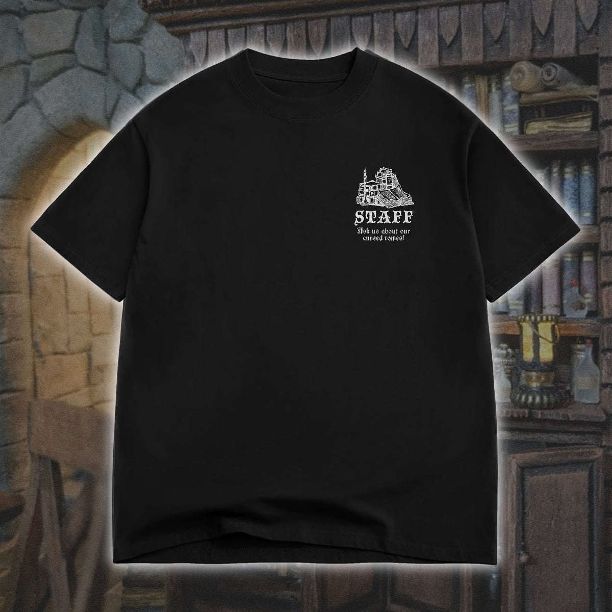 Merlin's Book Emporium STAFF Oversized Tee