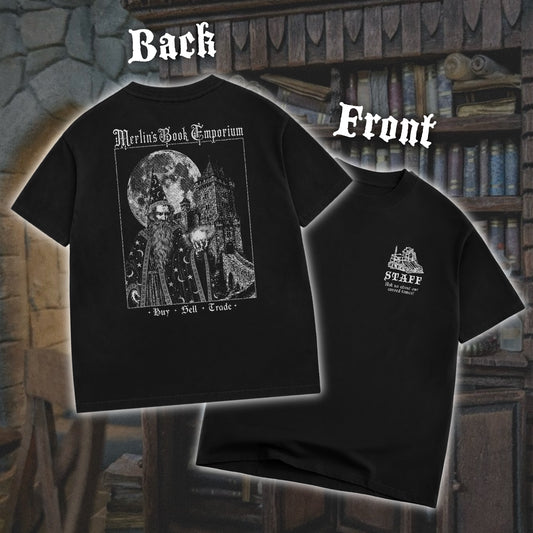 Merlin's Book Emporium STAFF Oversized Tee