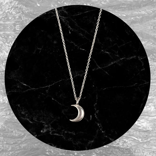 Mini Silver Moon Necklace