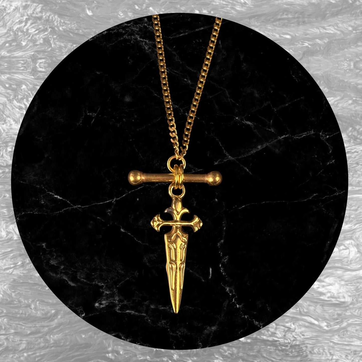 Long Gold Cross Necklace