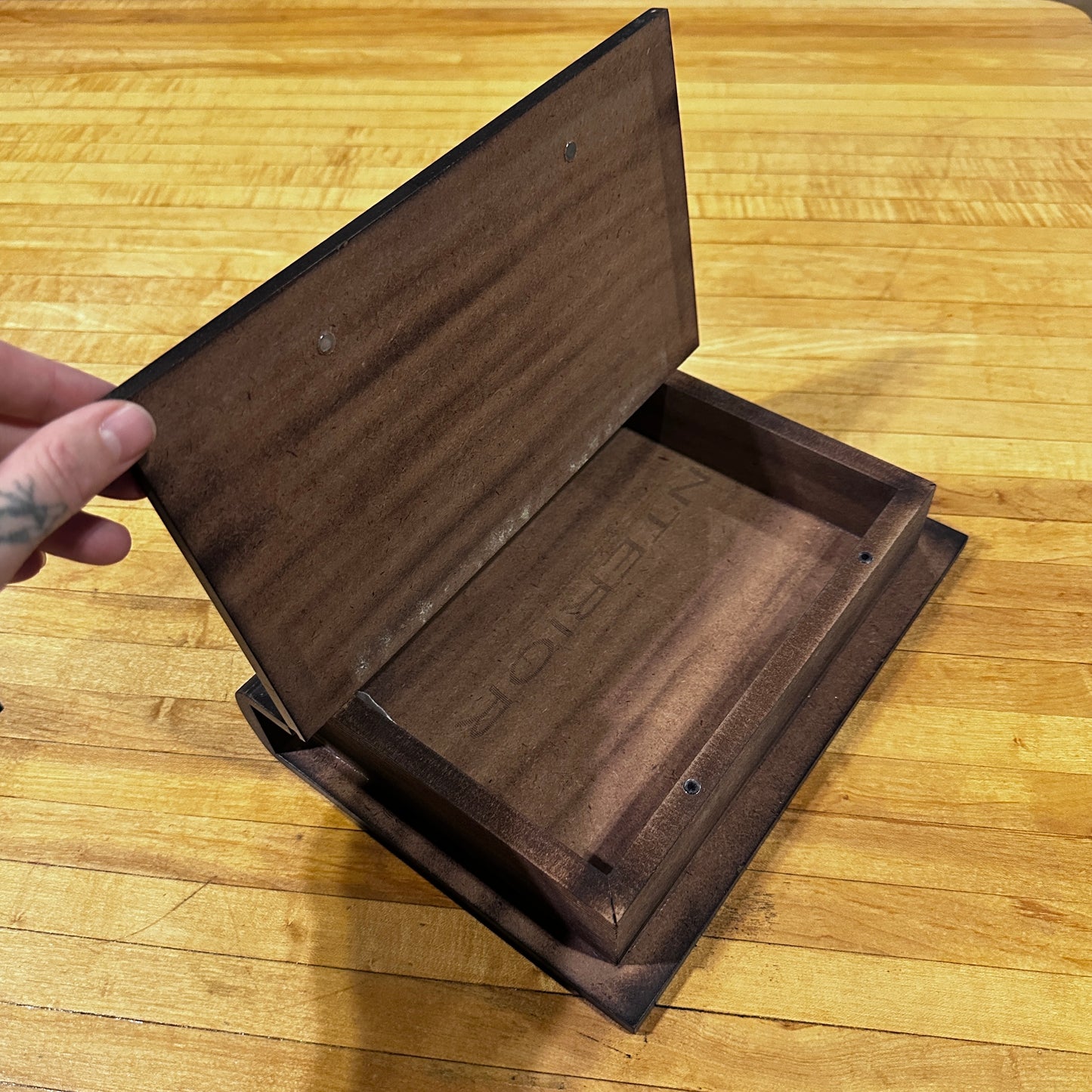 FLAWED Wooden Stash Book