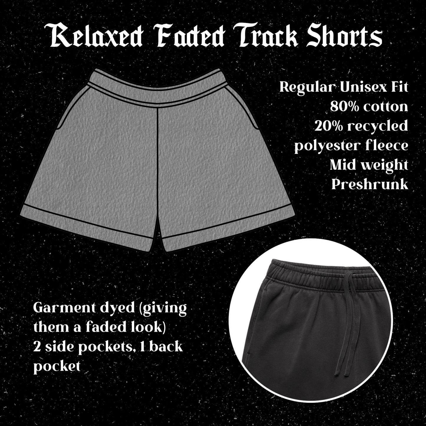 Rose Relaxed Faded Track Shorts