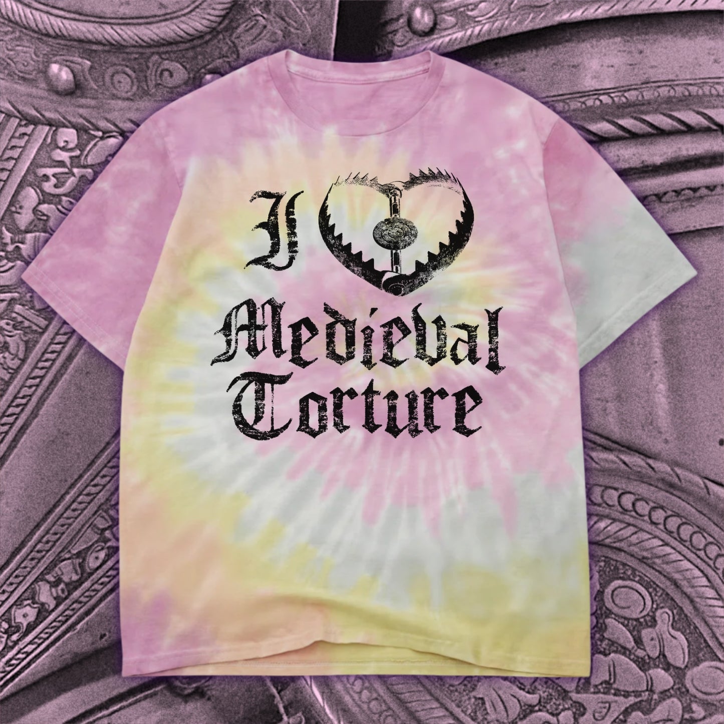 I 🖤 Medieval Torture Tie Dye Oversized Tee
