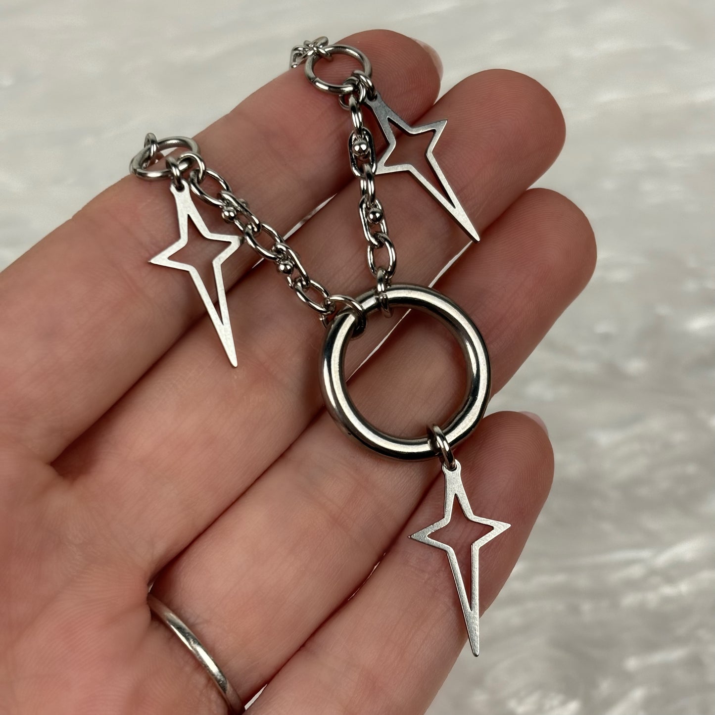 Triple Sparkle Choker Necklace