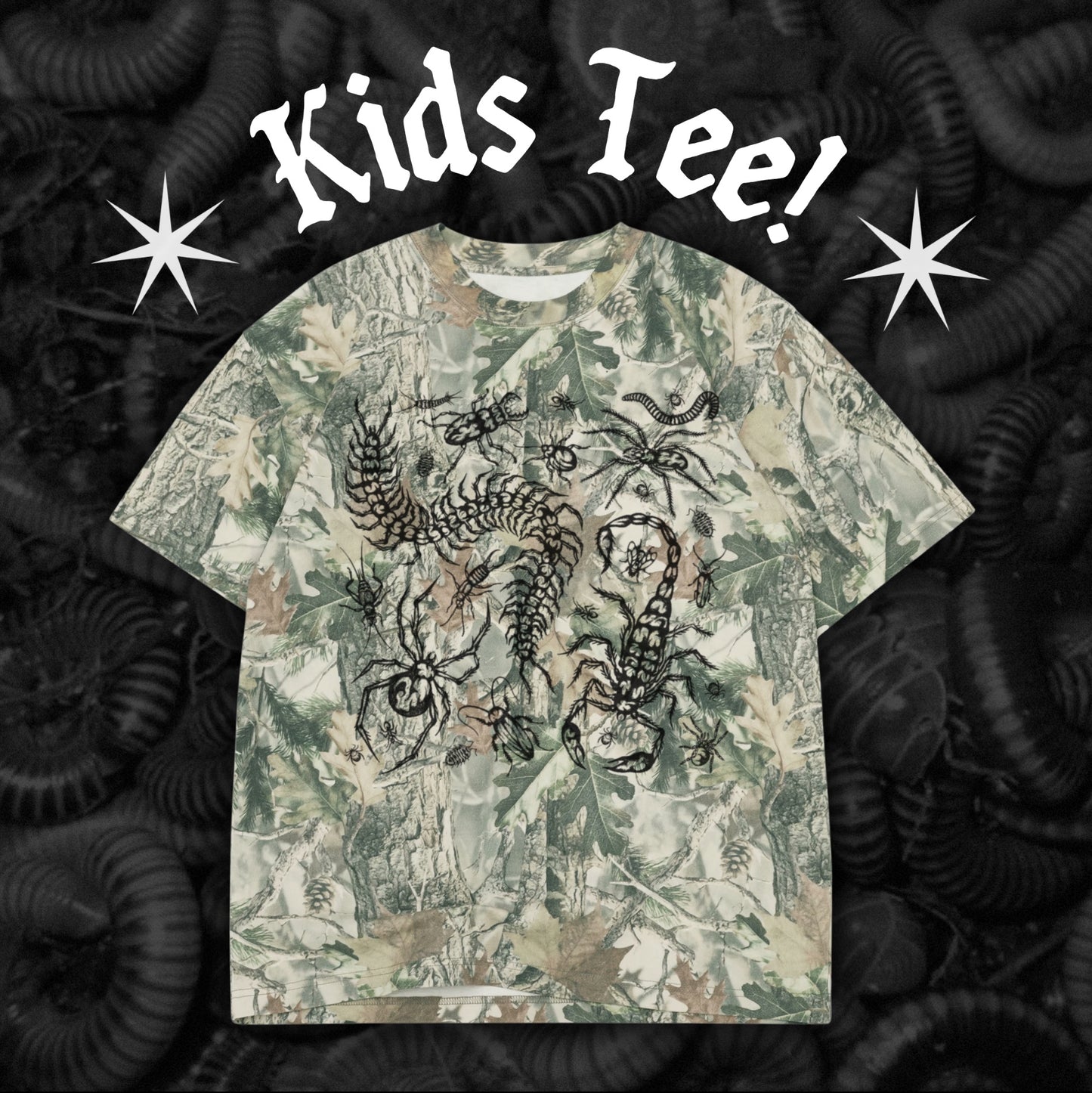 Kids Camo Bug Oversized Tee