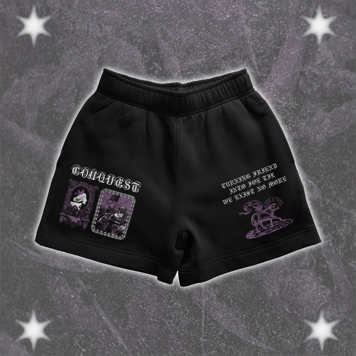Conquest Relaxed Track Shorts - The Four Horsemen