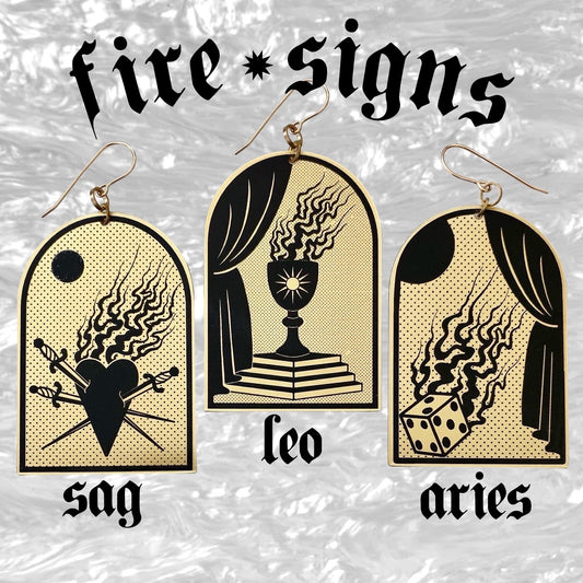 Zodiac Earrings | FIRE SIGNS - While Odin Sleeps