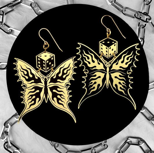 Dubious Duo - Earrings (2D) - While Odin Sleeps