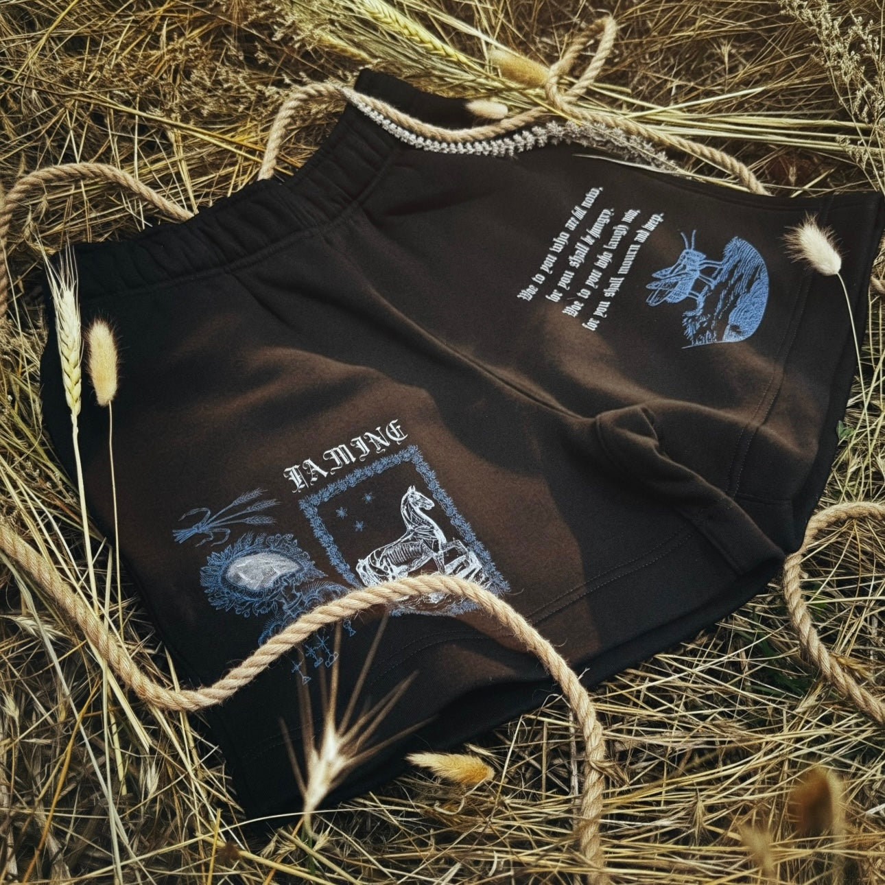 Famine Relaxed Track Shorts - The Four Horsemen