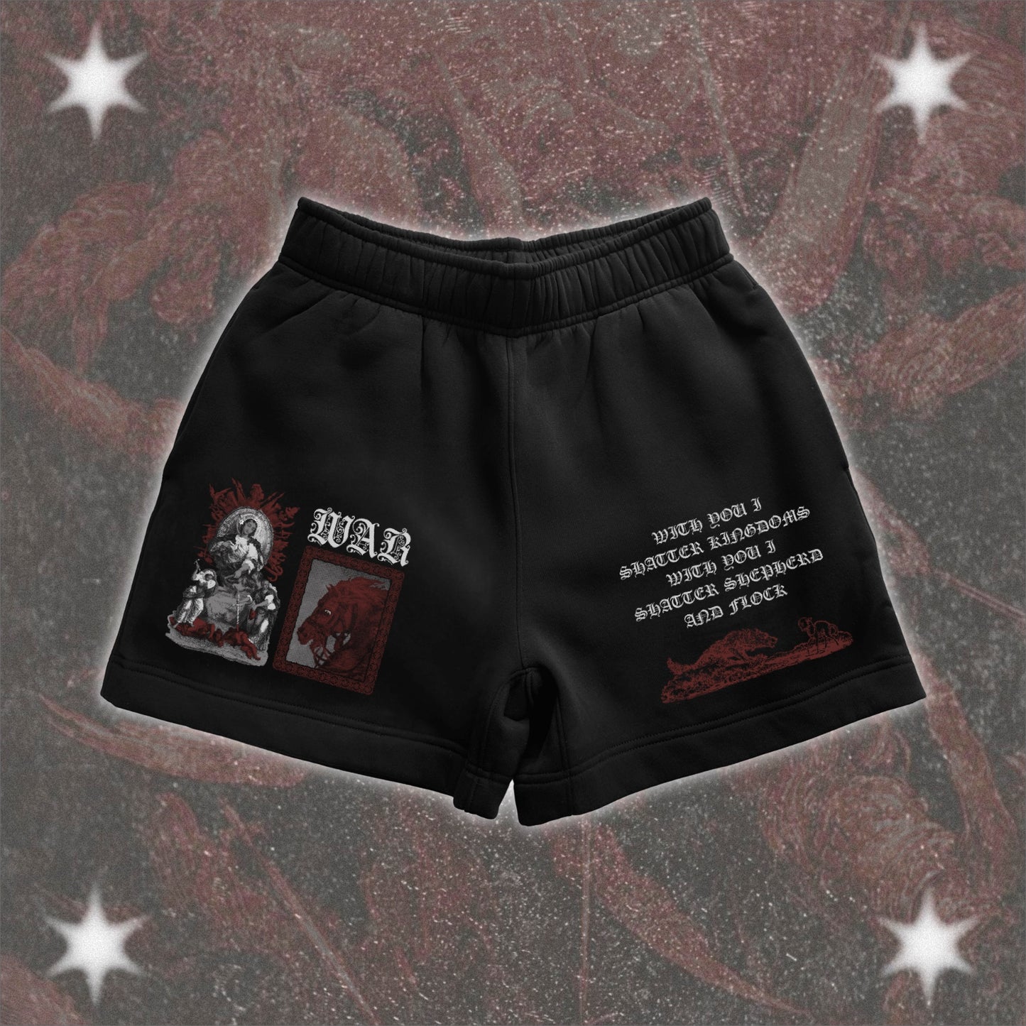 War Relaxed Track Shorts - The Four Horsemen