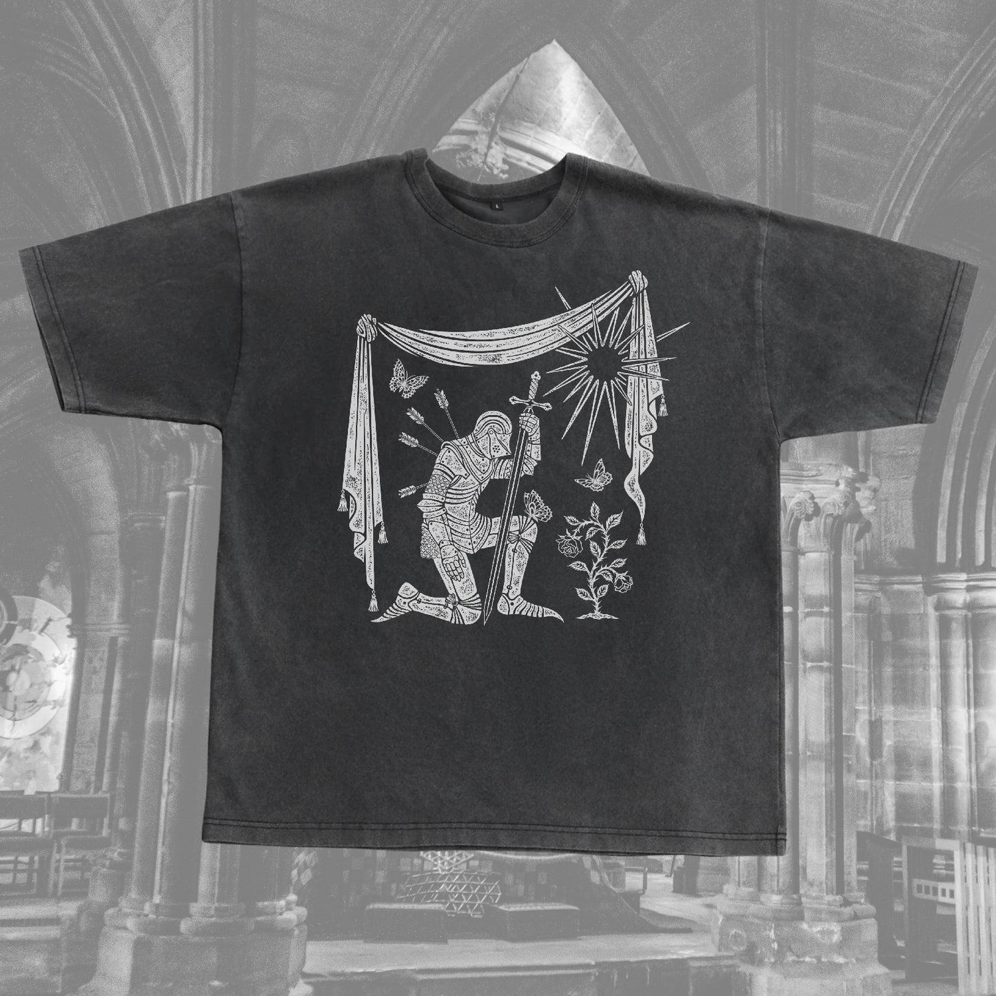 Kneeling Knight Oversized Tee