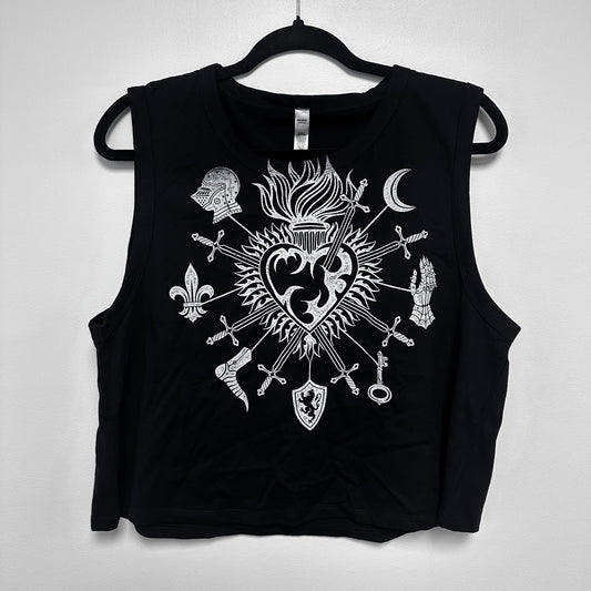 Flawed Knight's Sacred Heart Martina Crop Tank