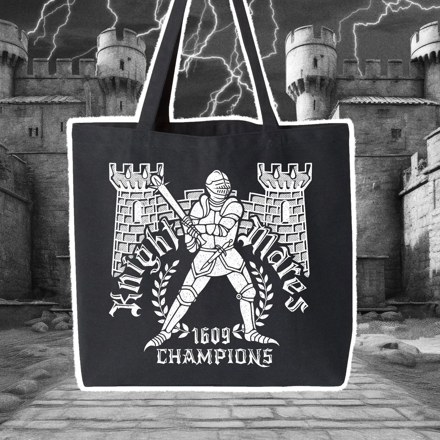 Oversized Knight Mares Tote - Apparel - While Odin Sleeps