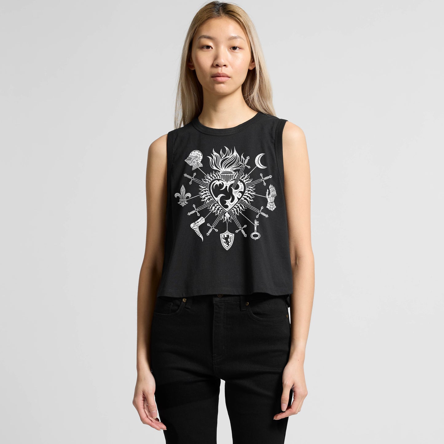 Knight's Sacred Heart Crop Tank